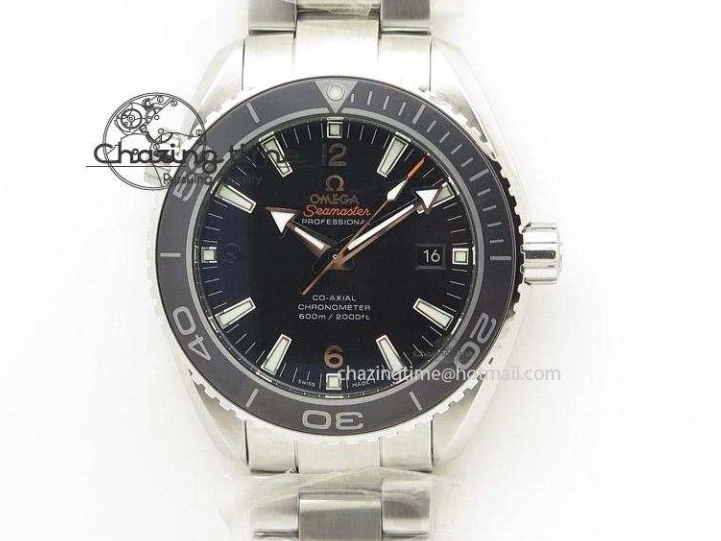 0518 Planet Ocean SS Bp Maker 45mm Black Bezel On SS Bracelet A OnTrend 8218